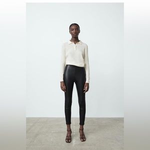 Faux leather leggings